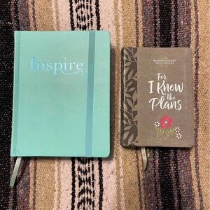 Inspire Teal Bible and Devotional Book Set